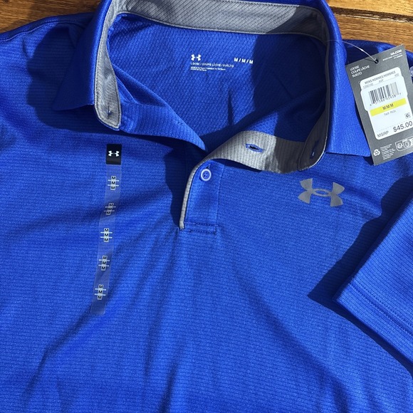 Under Armour Tech Polo Shirt Men Medium Loose Athletic Golf Moisture Wicking NEW - Picture 1 of 7